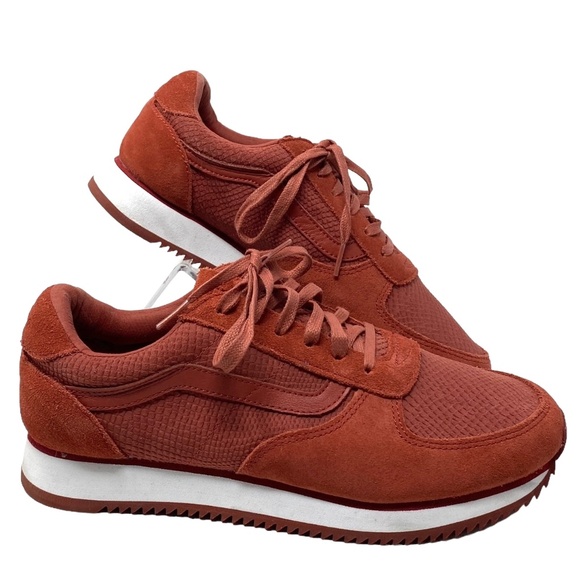 Vans Other - VANS Runner Sneakers Low Top Shoes Men's Size Casual Suede Red ALSU01646